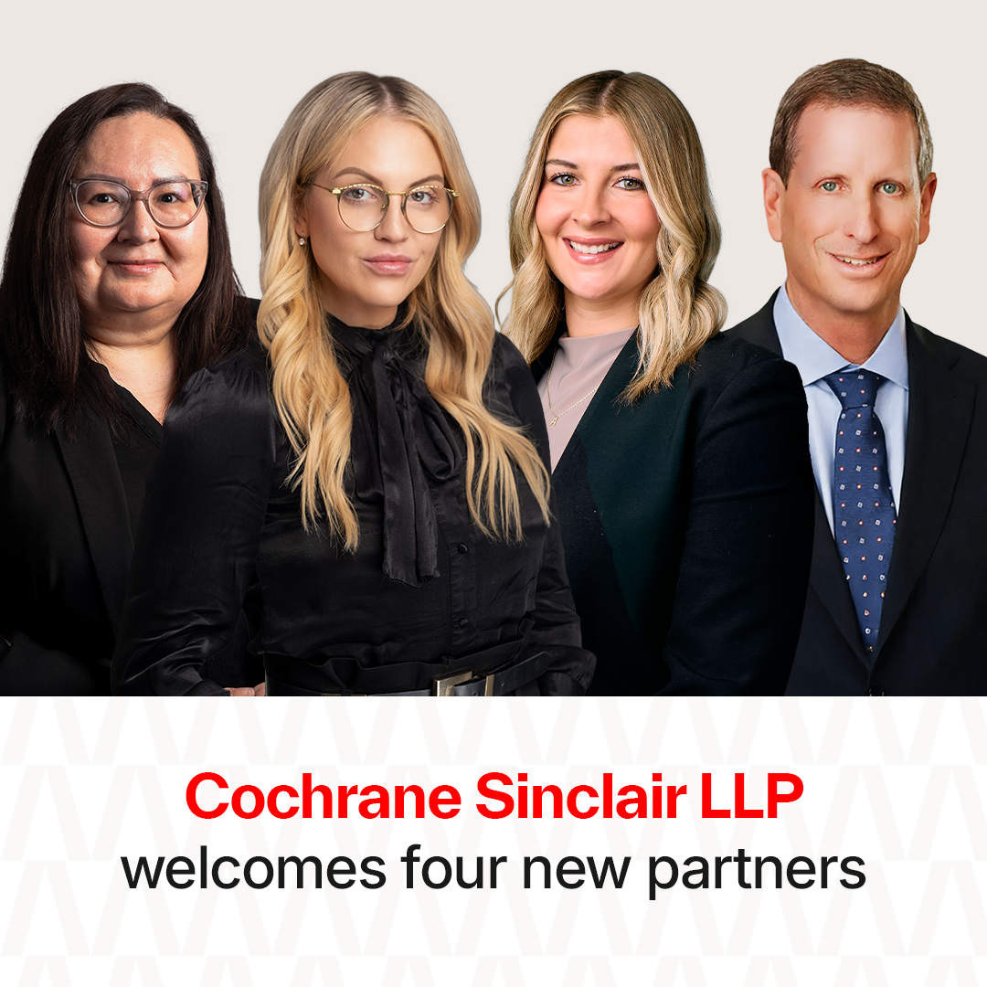 Cochrane Sinclair welcomes four new partners | Cochrane Sinclair